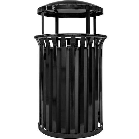 Ex-Cell Kaiser 37-Gal. Receptacle W/ Canopy - Black Gloss SCD-2633 BLK